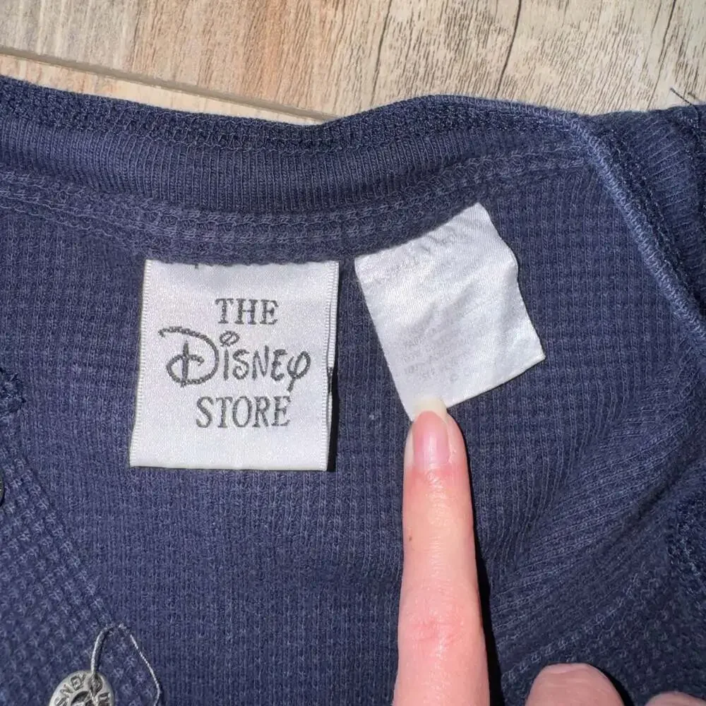 Vintage kids Disney Mickey embroidered waffle XS (size 4) navy Disney store